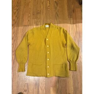 Vintage MAJOR 100% Wool Cardigan – Mustard Yellow